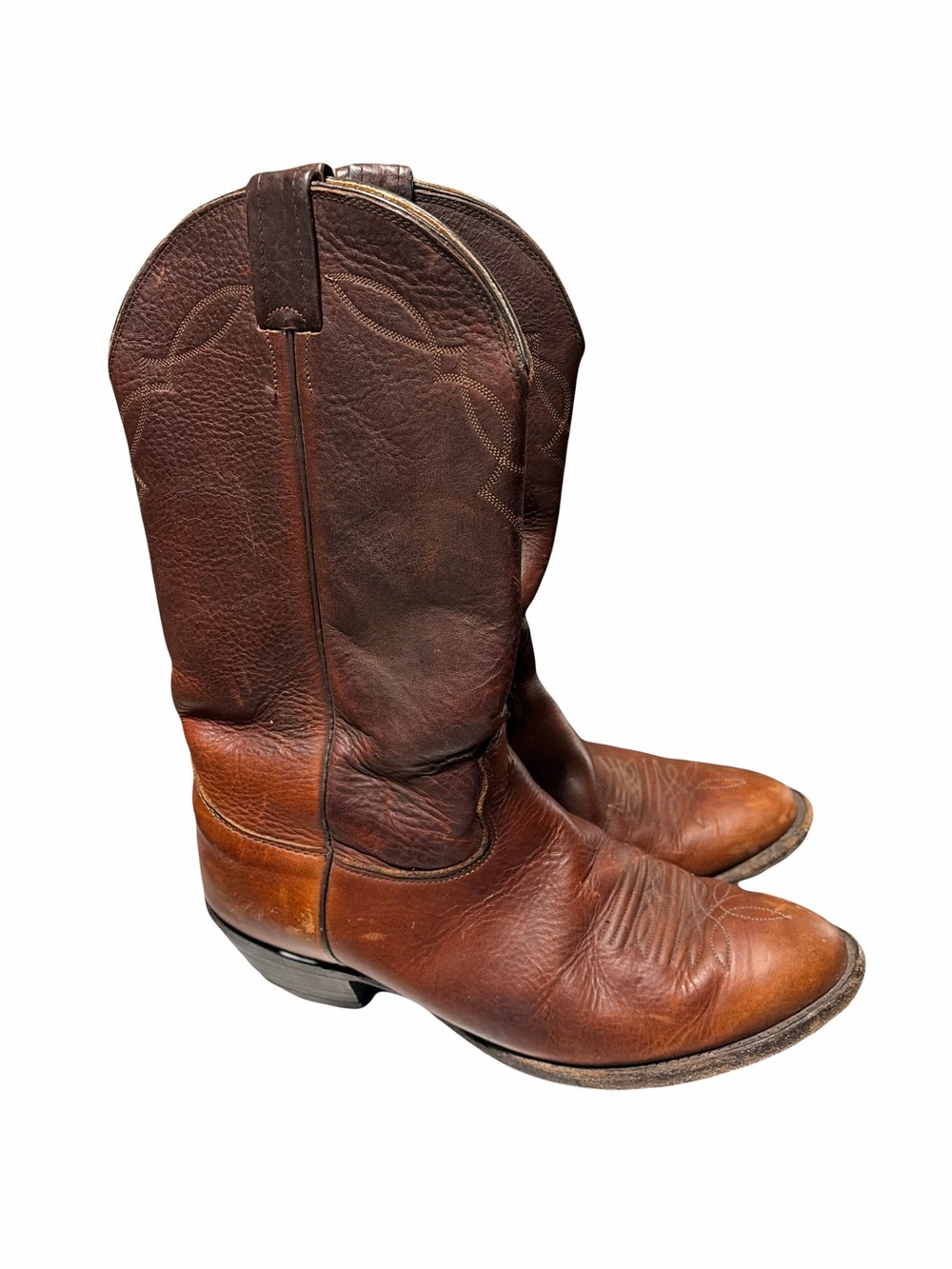 Vintage Nocona Men's Brown Leather Cowboy Boots